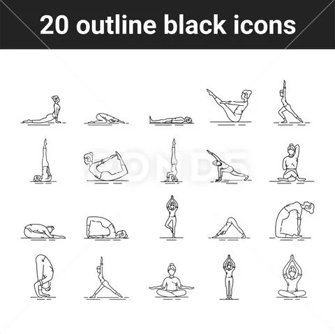 Free: Woman doing yoga in crow pose hand drawn outline doodle icon -  nohat.cc