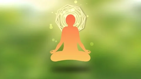 Yoga in blur background Stock Footage 194954443