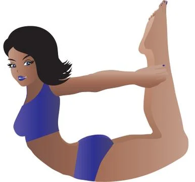 Yoga Bow Pose Illustrazione stock