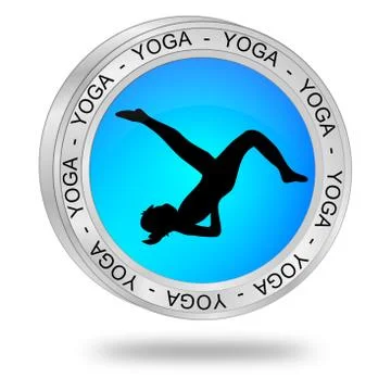 Yoga button - 3D illustration Stock Illustration