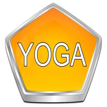 Yoga button - 3D illustration Illustrazione stock