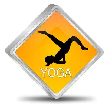 Yoga button - 3D illustration Stock Illustration