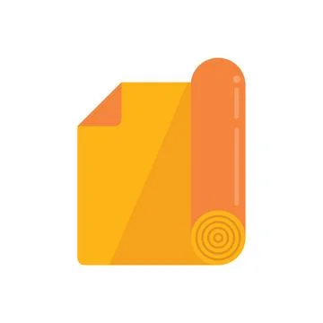 Yoga carpet icon flat vector. Gym mat Stock Illustration