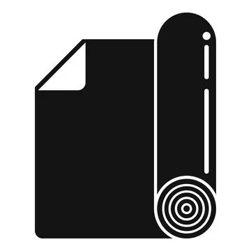 Yoga carpet icon simple vector. Gym mat Illustrazione stock