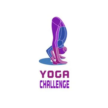 Yoga challenge icon Stock Illustration
