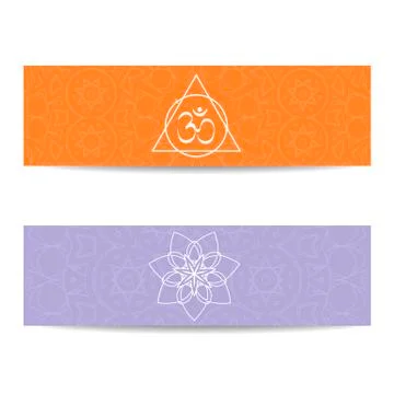 Yoga class and studio template banner Illustrazione stock