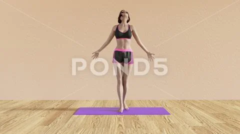 Yoga Class Breathing Pose Stock Photos
