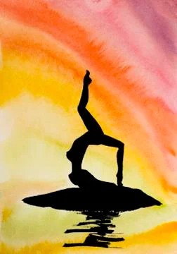 Yoga class Illustrazione stock