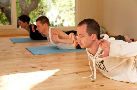 Yoga class Stock-Fotos