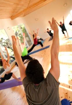 Yoga class Stock Photos