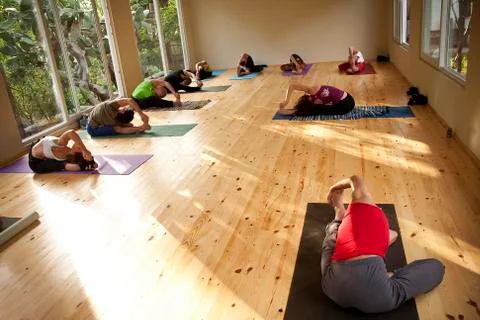 Yoga class Stock Photos