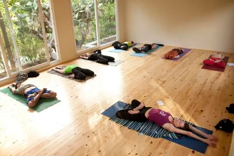 Yoga class Stock Photos
