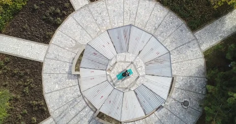 Yoga classes in the park Stock Footage 128172220