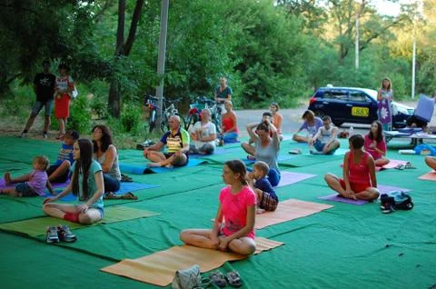 The Yoga classes Stock Photos