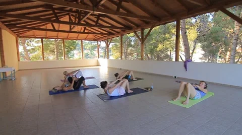 Yoga with crickets Stock Footage 53797884