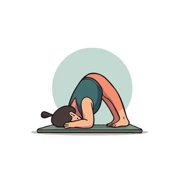 Yoga Dolphin Pose Illustration Stock Illustration