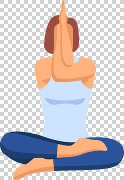 Yoga exercise eagle Pose, illustrator design and isolated background. Stock Illustration