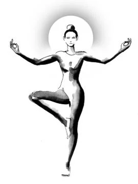 Yoga exercise Stock Illustration