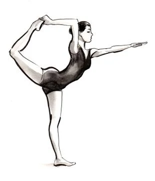 Yoga exercise Illustrazione stock