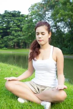 Yoga exercise Stock Photos