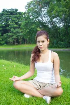 Yoga exercise Stock Photos