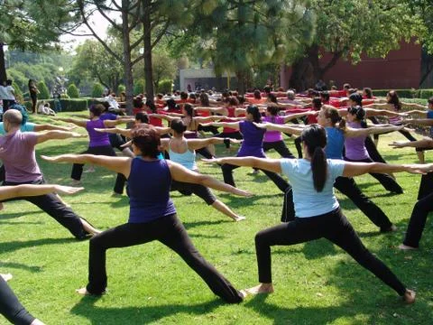 Yoga exercise Foto stock