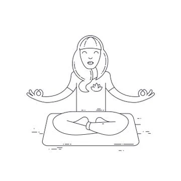 Yoga exercise vector illustration Stock Illustration