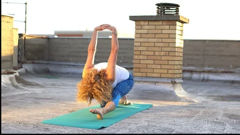 Yoga Exercises Stock Footage 86161177