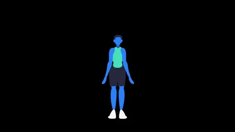 Yoga exercises jumping jack video in black background Stock Footage 244592115