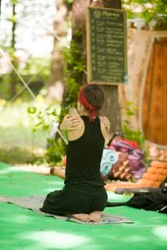 Yoga exercises Stock Photos