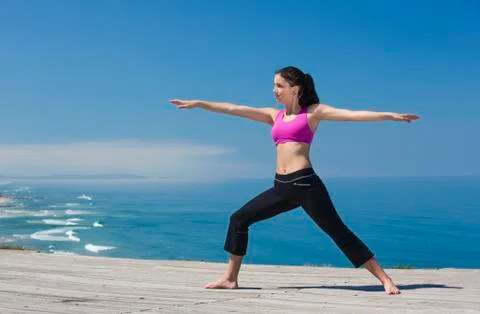 Yoga exercises Stock Photos