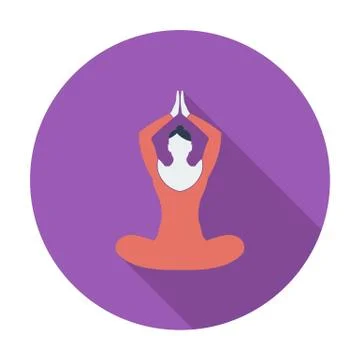 Yoga flat icon. Stock Illustration