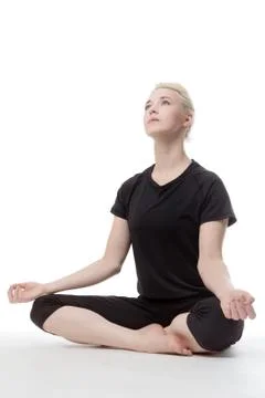 Yoga on the floor Stock Photos