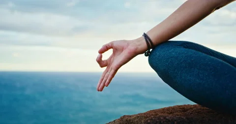 Yoga Hand Close Up Stock Footage 66184903