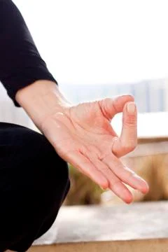 Yoga hand Foto stock