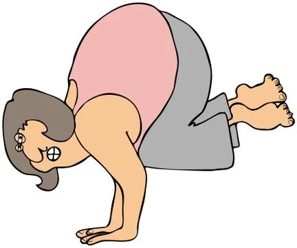 Yoga handstand Stock Illustration