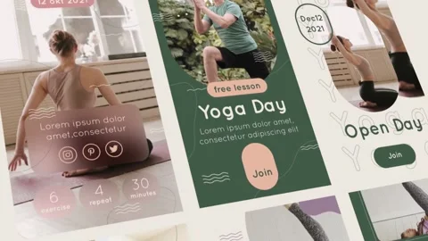 Yoga Healthy Meditation 库存 After Effects