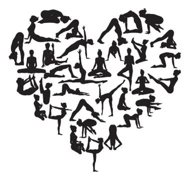 Yoga heart Stock Illustration