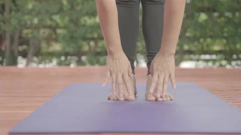 Yoga at home Stock Footage 141837689
