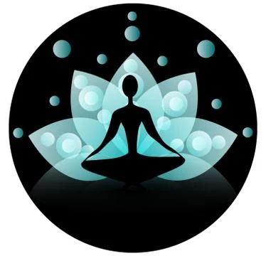 Yoga icon Stock Illustration