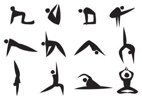 Yoga Icon Man Stock Illustration