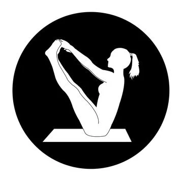 Yoga icon or Stock Illustration