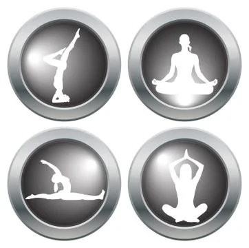 Yoga Icon Set 2 Stock Illustration