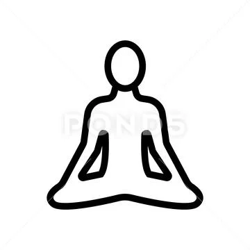 Yoga Icon Vector. Isolated Contour Symbol Illustration