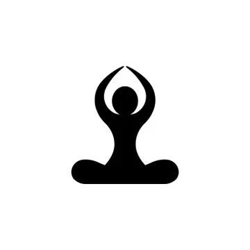 Yoga icon. Vector on isolated white background. EPS 10 Stock Illustration