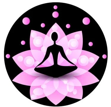 Yoga icon for yoga studio Stock Illustration