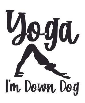 Yoga I'm Down Dog Stock Illustration