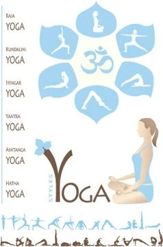 Yoga Info graphic Illustrazione stock