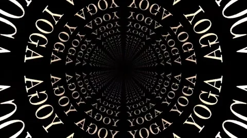 YOGA Keyword Animation, 3D Pattern, Background Loop. Stock Footage 250474304