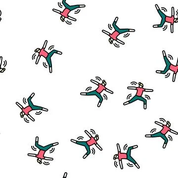Yoga leisure vector seamless pattern Stock Illustration